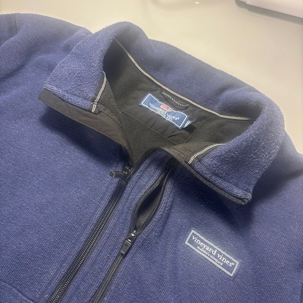 Vineyard Vines Pullover XL Mens Blue‎ 1/4 Zip Fleece Long Sleeve Preppy Casual